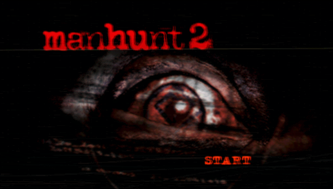 Manhunt 2 title screen for PSP